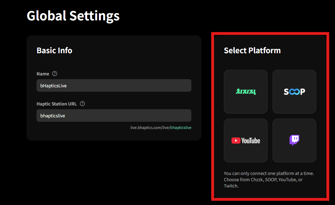 Go to Global Settings
